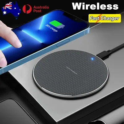 $11.89 • Buy Qi Wireless Charger FAST Charging Pad For IPhone 14 13 12 11 Pro Samsung S22 S21