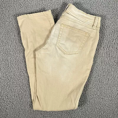 Mudd Straight Jeans Juniors Size 3 Beige Stretch Denim Stretch Faded • $13.08