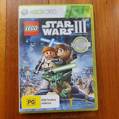 Lego Star Wars III: The Clone Wars Game With Manual Xbox 360 • $26.88