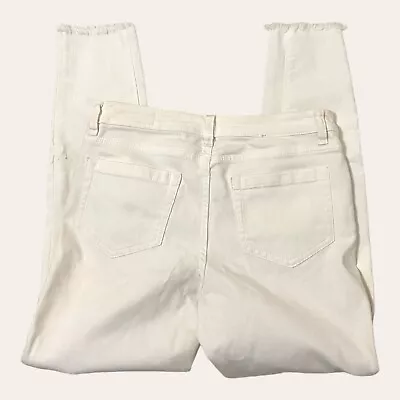 Vince Camuto Womens Skinny Ankle Crop Jeans Size 28/6 White Stains Flaws • $13.89