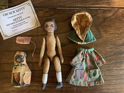 Printed Cloth Doll Kit | Antique Style Cloth Wood Doll | Hitty Doll | Pattern • £49