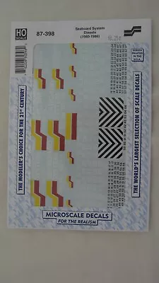 Microscale Decals HO Seaboard System Diesel Locomotives (1980-1986) #87-398 • $7.50