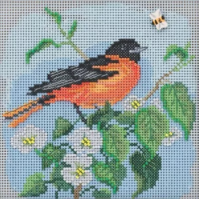 Baltimore Oriole Cross Stitch Kit Mill Hill 2020 Buttons & Beads Spring MH142012 • $14.99