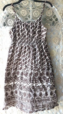 $19.80 • Buy Sundress Sonoma Sleeveless Spaghetti Straps M Cotton Polynesian Print Lined