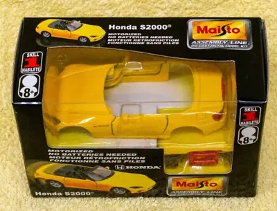 Maisto Assembly Line Honda S2000 Motorized Metal Model Kit - Rare • $19.99