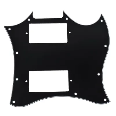 3ply Guitar Scratch Plate Pickguard For Gibson SG Black Full Face Double Pickup • $18.69