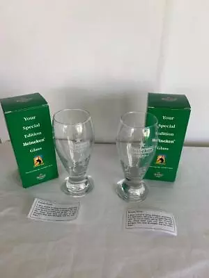 2 Boxed Your Special Edition Heineken Glass Drinking Beer Cups Australian Open • $29