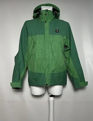 Haglofs Gore-Tex XCR Men's Hood Jacket Full Zip Outdoor Multipocket Green Size L • $108