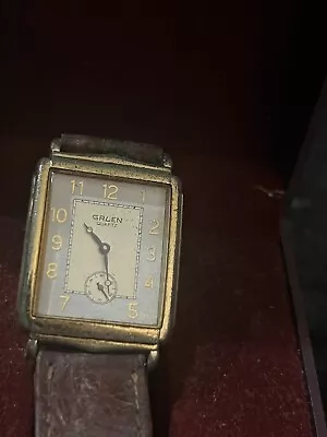 Vintage Estate Gruen Curvex Watch With Original Box Needs Work • $32