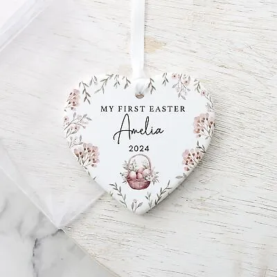 Personalised My First Easter Gift Baby 1st Easter Ceramic Keepsake Baby Girl • £7.91