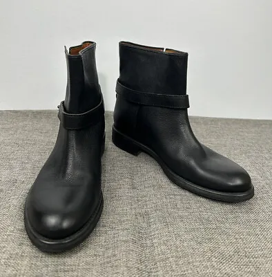 Madewell Women’s Biker Short Boots Black Leather Sz 8M Ankle Strap • $35