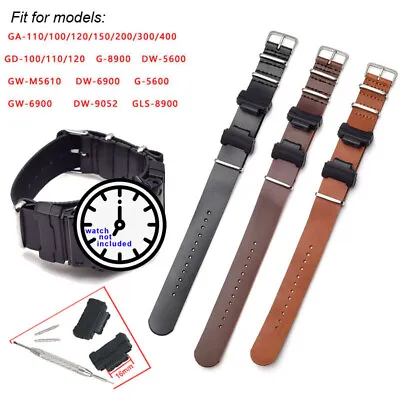 For GA110 300 2100 GW6900 Dw-9052 Watch Band One Piece Style Leather Wrist Strap • $16.87