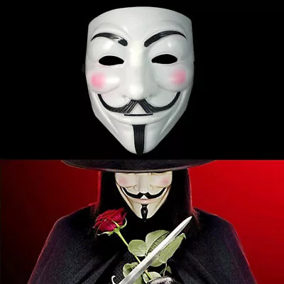 Anonymous Halloween Face Mask Hacker V Vendetta Guy Faulks Fancy Dress Party • £4.99