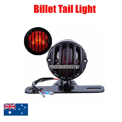 Black License Plate Tail Light Harley Sportster XL 883 Bobber Chopper Cafe Racer • $44.54