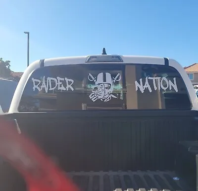 Raiders Raider Nation Las Vegas Black And Silver Oakland Raiders Decal • $35