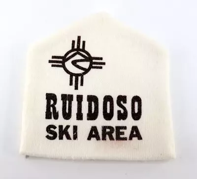 Vtg Ruidoso Ski Area Resort Beanie New Mexico Mountain White Maroon • $9.99