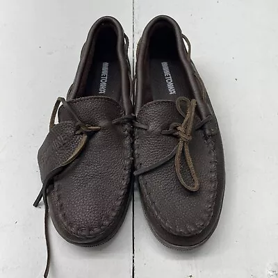Minnetonka Brown Moosehide Classic Moccasin Loafers Mens Size 8 NEW  • $72
