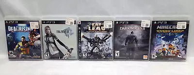 PS3 5 Game Lot - Dead Rising 2 Final Fantasy Dark Souls Minecraft & Eat Lead • $34.97