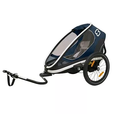 Hamax Outback Reclining Multi-Sport Child Bike Trailer + Stroller Navy Blue • $987.99