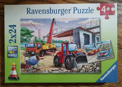 Ravensburger Construction Fun 2 X 24 Piece Jigsaw Puzzle Set For Kids W/Poster • $9.25