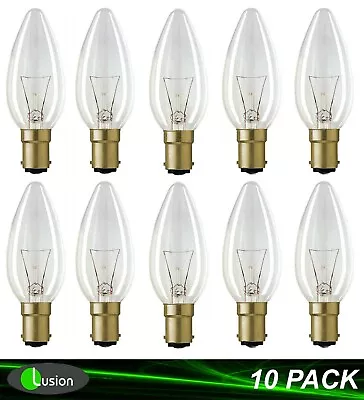 10 X 25W Clear Candle Light Globes Bulbs Lamp Incandescent Small Bayonet B15 SBC • $40.52