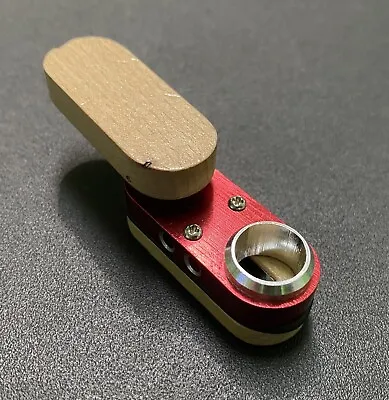 Metal And Wood  Monkey Pipe  Portable Compact Smoking Pipe - Red & Light Wood • $10.99