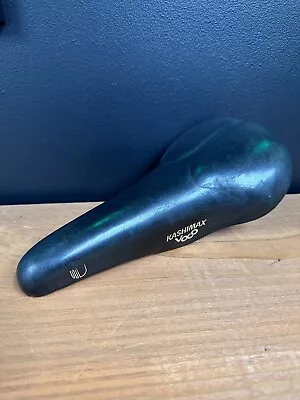 Kashimax Vintage Japanese BMX Track Keirin Black Leather Saddle  • $99.99