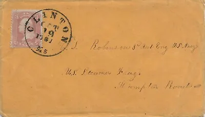 Clinton Ms To U.S. Steamer Flag Hampton Roads 1861 (N7143) • $150