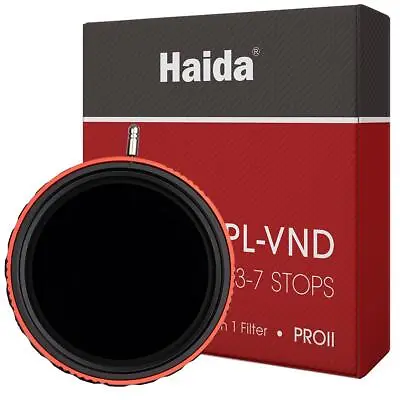Haida PRO II CPL-VND 2 In 1 Filter Variable ND 3-7 Stops CPL 2-In-1 67/72/82mm • $148.50