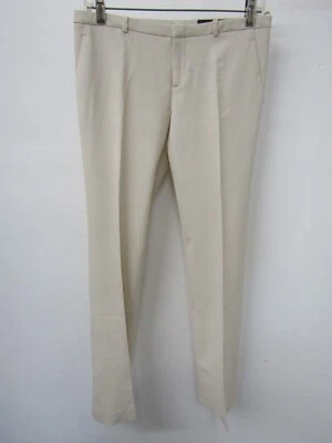 $45 • Buy Gucci Women's Ivory Wool Blend Twill Trouser Pants Size 40 Made In Italy