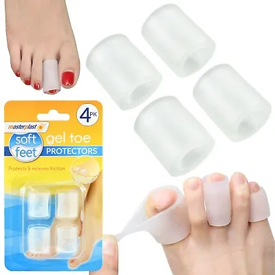 £3.28 • Buy 4 X GEL TOE PROTECTORS Silicone Foot Bunion Blister Pain Relief Separator Tube
