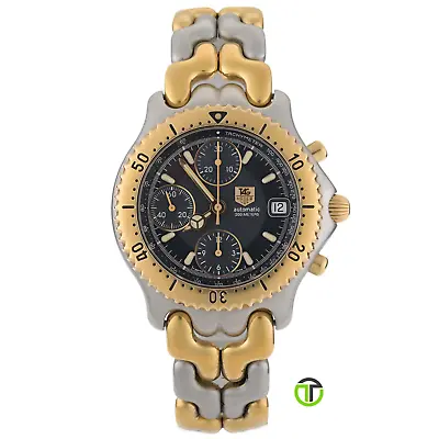 Tag Heuer Link SEL CG2121-R0 Two Tone Automatic Chronograph 39mm Men's Watch • $1199.99