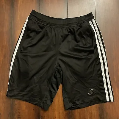 Vintage Adidas Shorts 8  Mens Size Small Adult Black White Dry Fit Workout Gym • $0.99