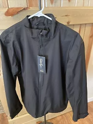 Walter Hagen 11 Majors Golf Mens Full Zip Windbreaker/Rain Jacket Black NWT • $49.75