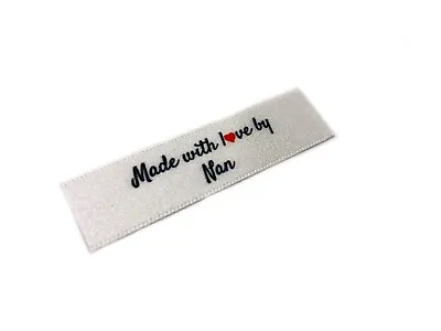 Made With Love By Nan Labels - Flat 15x50 - 40 Pack - Sew On • £9.99