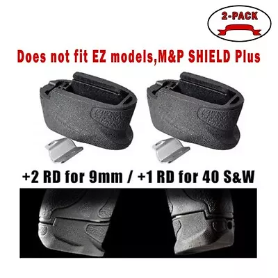 2PK S&W M&P Shield Magazine Extension +2 Rounds 9mm/.40 Cal Mag Base Grip+Plus 2 • $18.99