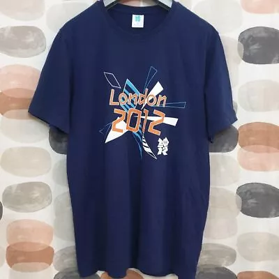 Official Product Of London 2012 Mens Blue Tshirt Printed London 2012 Size Medium • £9.42