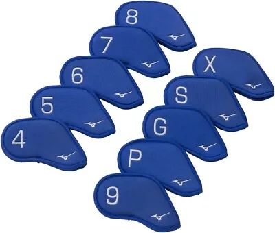 MIZUNO Golf Iron Headcover Set Of 10 Unisex Count (No.4-9 P G S X)Blue • $89.88