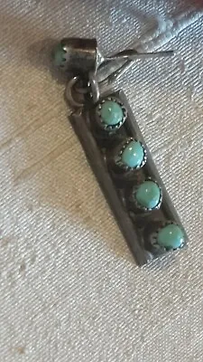 Vtg Native American Sterling Turqouise Stone Stud Drop SINGLE (1 ONLY) Earring • £20