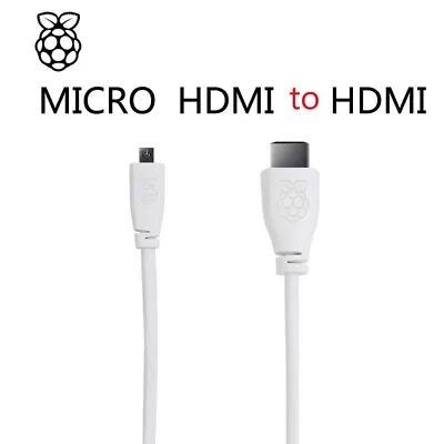 Raspberry Pi Official Micro HDMI To Standard HDMI Cable For Raspberry Pi 4 5 • $16.99