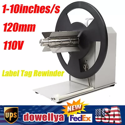 Automatic Label Tag Rewinder Speed Adjustable Bidirectional Rewinding Machine • $100.01