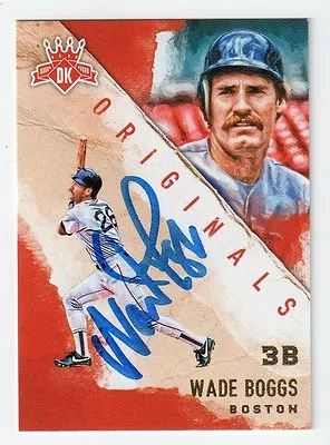 WADE BOGGS Signed 2017 Diamond Kings DK Originals Card Autograph Auto • $19.95