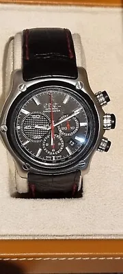 Ebel 1911 BTR Chronograph Automatic Mens Watch 9139L73 Black Croc Leather Strap • £1699