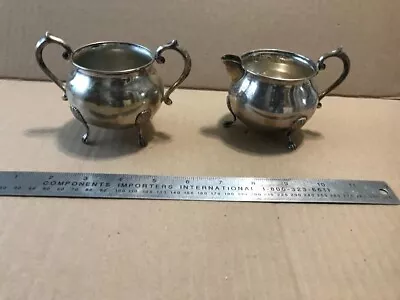 Vintage Marked F.B RODGERS Sterling Silver #136 Sugar & Creamer • $155