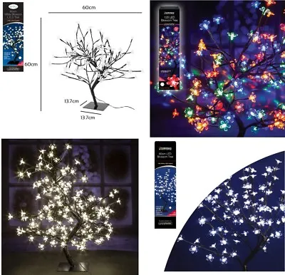 £29.89 • Buy 60cm BONSAI BLOSSOM TREE FLOWER 126 LED LIGHT CHRISTMAS DECORATION ORNAMENT XMAS