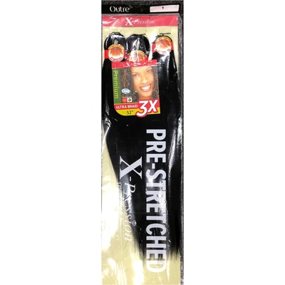 $5.99 • Buy Pre Stretched Braiding Hair 3X 52  ALL COLORS X-Pression Outre