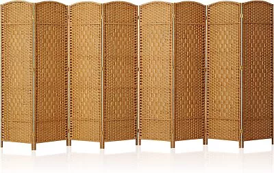 JOSTYLE Folding Room Divider 8 Panel Room Partition Double-Weave Privacy Screen • $139.99