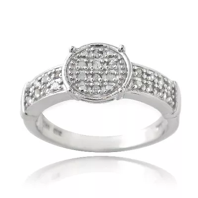 925 Silver 1/4ct Diamond Round Promise Ring • £38.91