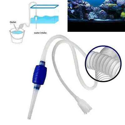 Aquarium Fish Tank Gravel Vacuum Cleaning Cleaner Siphon Water Pump Filter V5B4 • $3.23