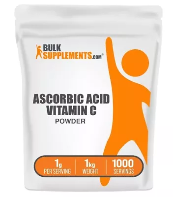 BulkSupplements Ascorbic Acid (Vitamin C) - Vitamin C Powder - 1kg (2.2 Lbs) Nld • $20.96